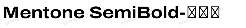 Mentone SemiBold字体转换
